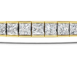 Yellow gold Princess Cut Channel Set Diamond Tennis Bracelet_1