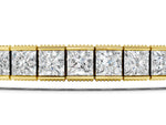 Yellow gold Princess Cut Channel Set Tennis Bracelet with Box Clasp_1