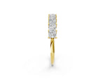 Yellow gold Princess Cut Diamond Channel-Set Eternity Band with Prong Setting_2