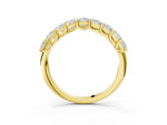 Yellow gold Princess Cut Diamond Channel-Set Eternity Band with Prong Setting_3