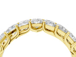 Yellow gold Princess Cut Diamond Channel-Set Eternity Band with Prong Setting_4