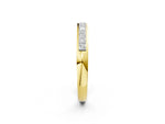 Yellow gold Princess Cut Diamond Channel Set Eternity Band_2