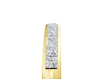Yellow gold Princess Cut Diamond Channel Set Eternity Band_5