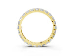 Yellow gold Princess Cut Diamond Eternity Band with Channel Setting and Shared Prong_3