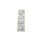 Yellow gold Princess Cut Diamond Eternity Band with Channel Setting and Shared Prong_5