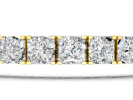 Yellow gold Princess Cut Diamond Tennis Bracelet with Channel Setting_1
