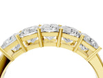Yellow gold Princess Cut Five-Stone Diamond Band with Prong Setting_4