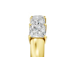 Yellow gold Princess Cut Five-Stone Diamond Band with Prong Setting_5