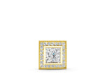 Yellow gold Princess Cut Halo Bezel Pendant