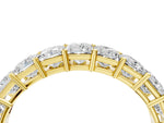 Yellow gold Princess cut diamond Half Eternity Band with Shared Prong Setting_4