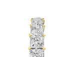 Yellow gold Princess cut diamond Half Eternity Band with Shared Prong Setting_5