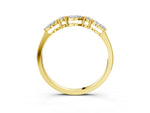Yellow gold Prong Set Round Diamond Half-Eternity Band_3