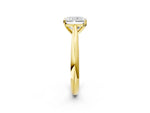 Yellow gold Radiant Cut Diamond Solitaire Engagement Ring with Cathedral Setting and Four-Prong Mount_2