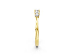 Yellow gold Round Brilliant Diamond Half-Eternity Band with Prong Setting_2
