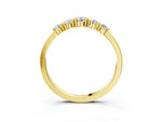 Yellow gold Round Brilliant Diamond Half-Eternity Band with Prong Setting_3