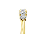 Yellow gold Round Brilliant Diamond Half-Eternity Band with Prong Setting_5