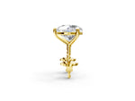 Yellow gold Round Brilliant Diamond Martini Stud Earrings_2
