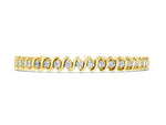 Yellow gold Round Brilliant Diamond Tennis Bracelet with Channel Set S-Shaped Prong Setting