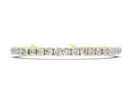 Yellow gold Round Brilliant Diamond Tennis Bracelet with Prong Setting