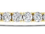 Yellow gold Round Brilliant Diamond Tennis Bracelet with Prong Setting_1