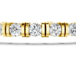 Yellow gold Round Brilliant Tennis Bracelet with Channel Set Stones and Box Clasp_1