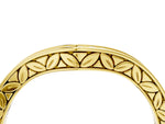 Yellow gold Round Cut Channel Set Wave Band with Pavé Setting_4