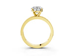 Yellow gold Round Cut Diamond Milgrain Pavé Engagement Ring with Four-Prong Setting_3