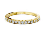 Yellow gold Round Cut Diamond Pavé Set Eternity Band