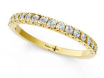 Yellow gold Round Cut Diamond Pavé Set Eternity Band_1