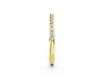 Yellow gold Round Cut Diamond Pavé Set Eternity Band_2