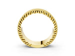 Yellow gold Round Cut Diamond Pave Eternity Band with Bead Prong Setting_3