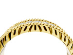 Yellow gold Round Cut Diamond Pave Eternity Band with Bead Prong Setting_4