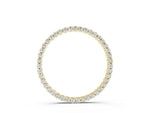 Yellow gold Round Cut Diamond Prong Set Eternity Pendant