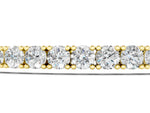 Yellow gold Round Cut Diamond Tennis Bracelet with Box Chain and Four-Prong Setting_1