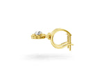 Yellow gold Round Cut Milgrain Bezel Set Leverback Earrings_2