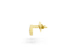 Yellow gold Round Diamond Bezel Center Evil Eye Stud Earrings_1