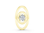 Yellow gold Round Diamond Bezel Set Pendant with Double Halo