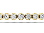 Yellow gold Round Diamond Bezel Tennis Bracelet_8