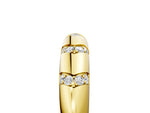 Yellow gold Round Diamond Channel Set Curved Band with Bezel Setting_5