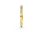 Yellow gold Round Diamond Channel Set Eternity Band with Prong Setting_2