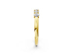 Yellow gold Round Diamond Channel Set Half Eternity Band with Shared Prong Setting_2