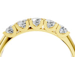Yellow gold Round Diamond Channel Set Half Eternity Band with Shared Prong Setting_4