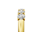 Yellow gold Round Diamond Channel Set Half Eternity Band with Shared Prong Setting_5