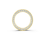 Yellow gold Round Diamond Channel Set Pendant