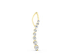 Yellow gold Round Diamond Channel Set Vertical Bar Pendant