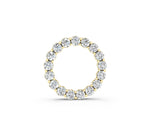 Yellow gold Round Diamond Circle Pendant with Prong Setting