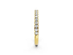 Yellow gold Round Diamond Classic Half Eternity Band with Shared Prong Setting_2