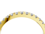 Yellow gold Round Diamond Classic Half Eternity Band with Shared Prong Setting_4