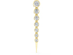 Yellow gold Round Diamond Drop Necklace with Bezel Setting