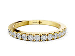 Yellow gold Round Diamond Eternity Band with Prong Setting